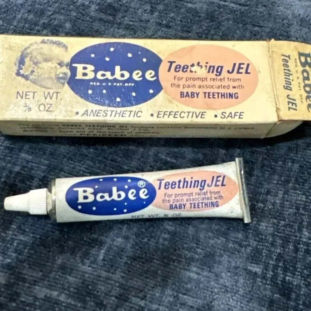 Vintage Babee Brand Teething Gel New Vintage Package